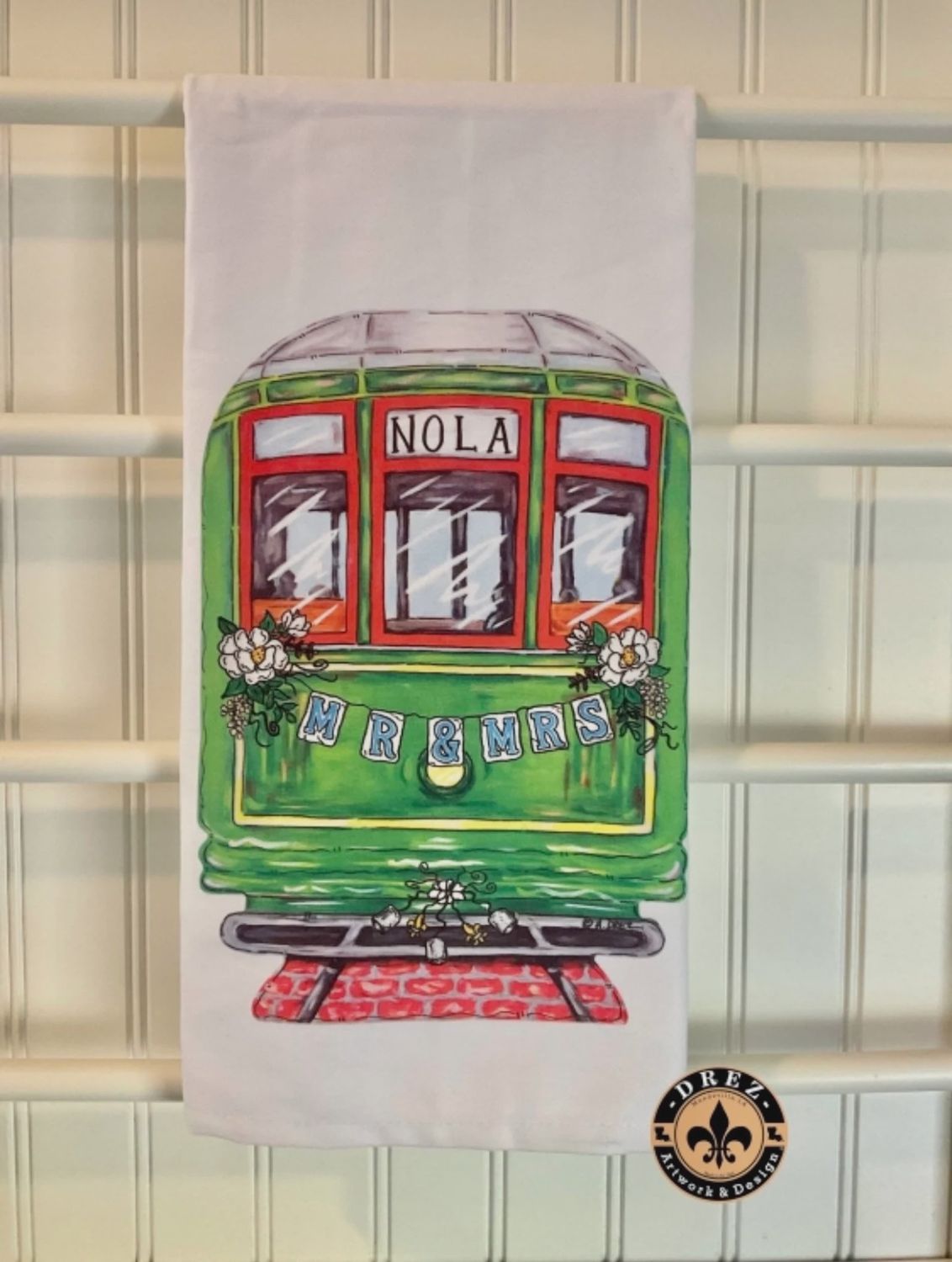 STREETCAR MR AND MRS TEA TOWEL