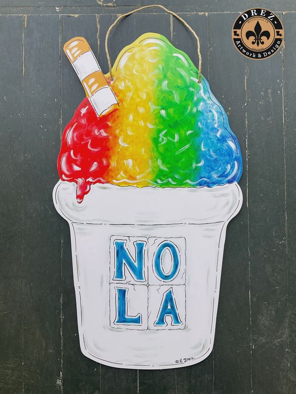 SNOWBALL NOLA DOOR HANGER