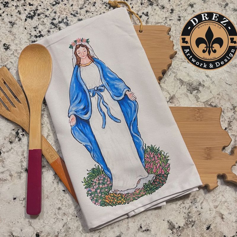 BLESSED MOTHER TEA TOWEL