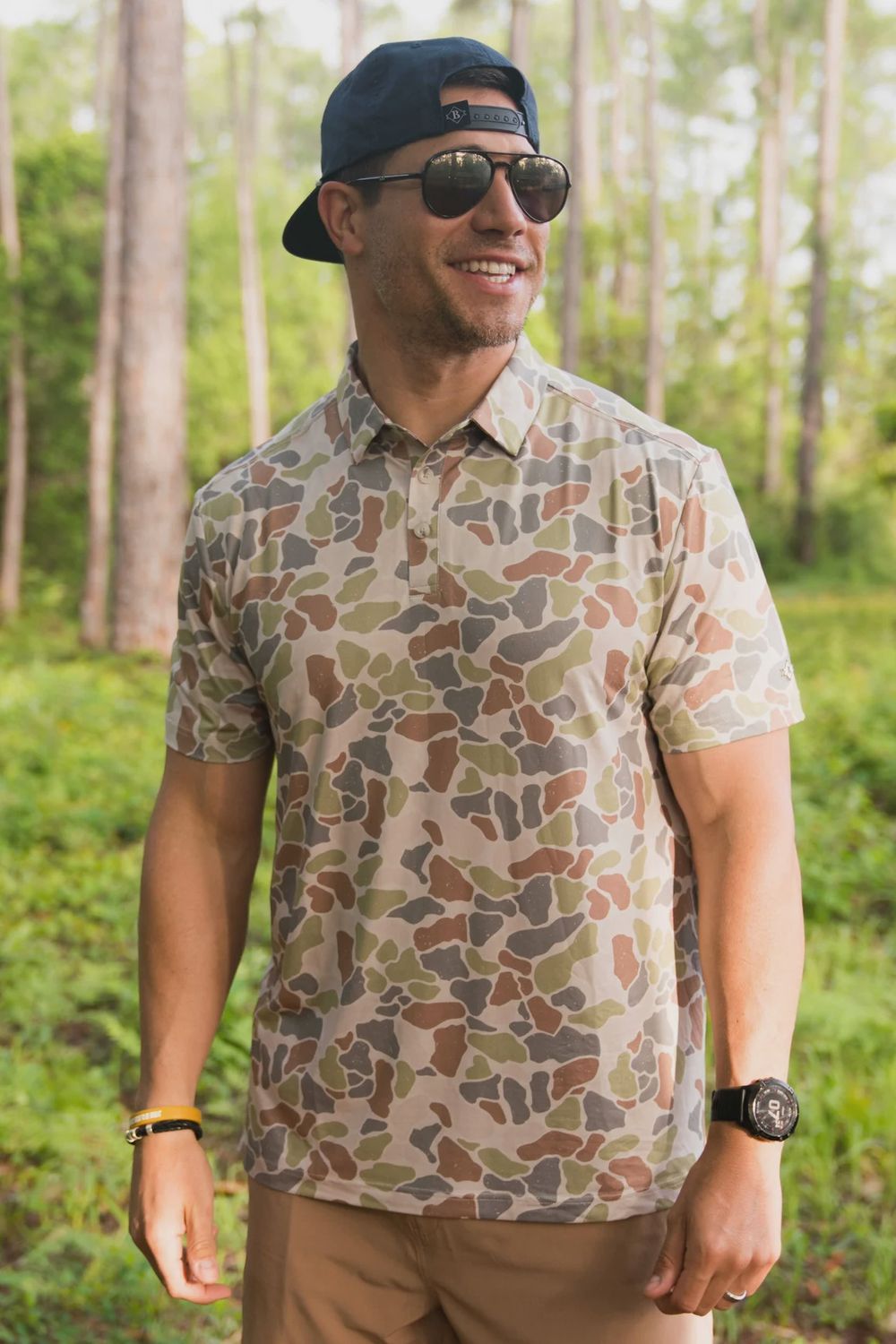 DRIFTWOOD CAMO PERFORMANCE POLO
