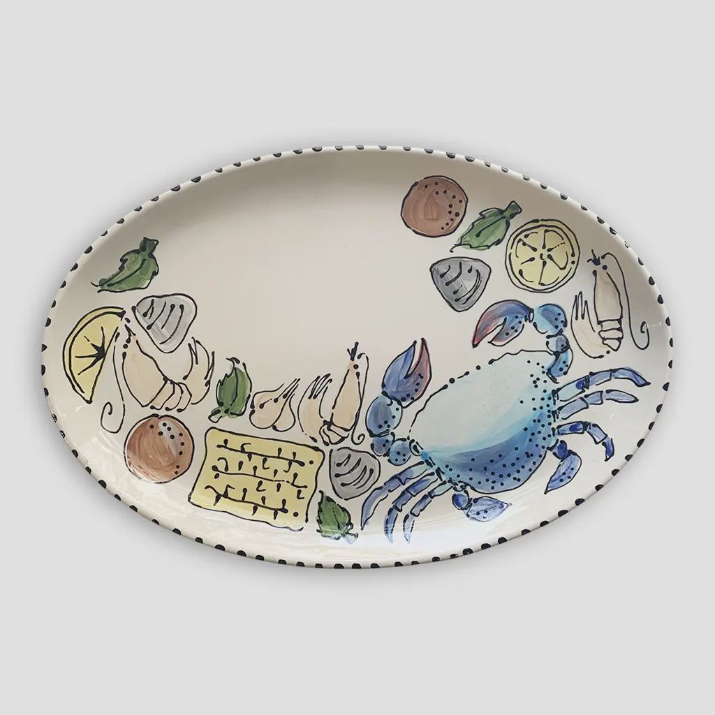 SUMMER SEAFOOD OVAL PLATTER