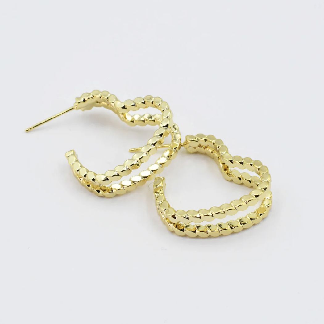 DUAL HEART HOOPS