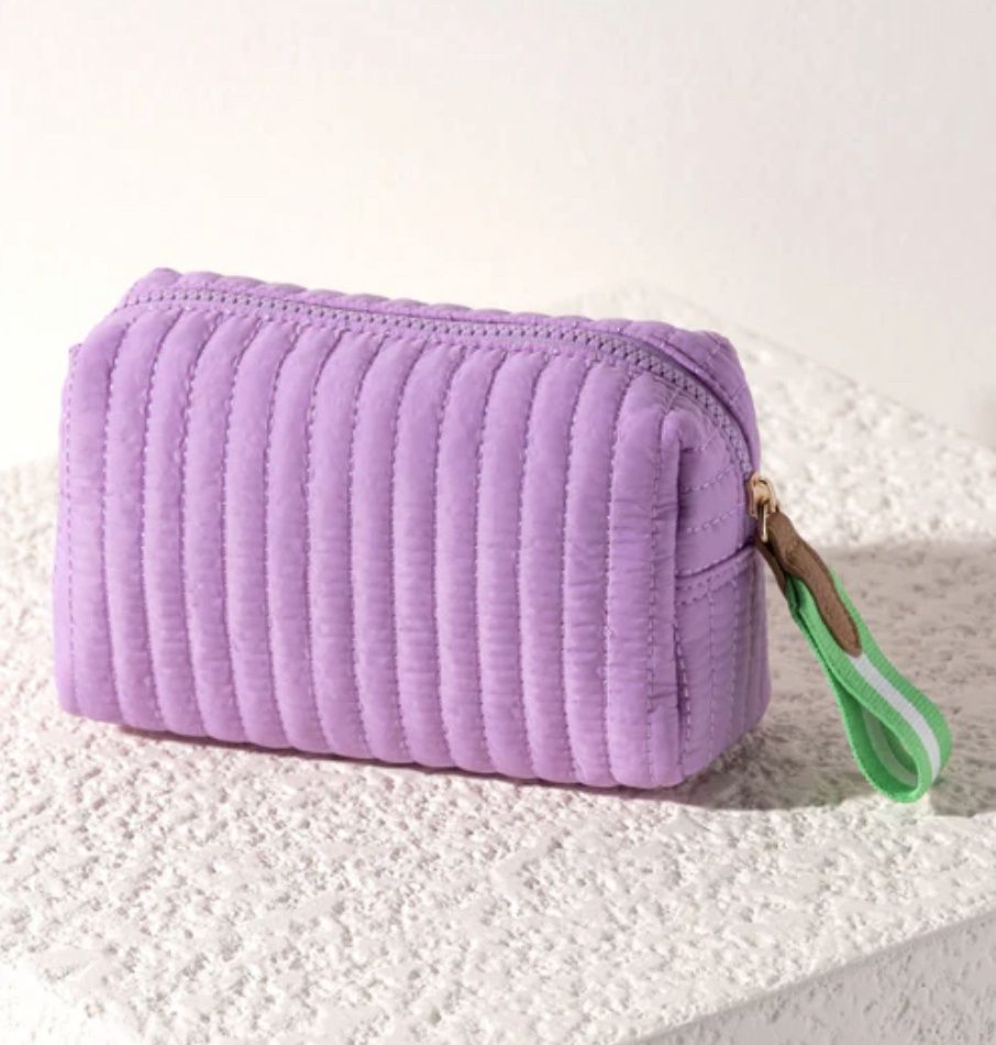 EZRA SMALL BOXY COSMETIC POUCH, Colour: LILAC