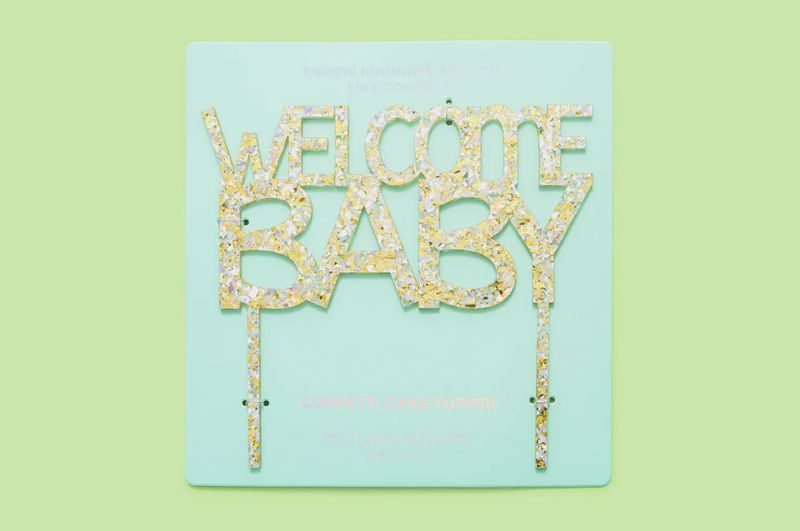 &quot;WELCOME BABY&quot; CAKE TOPPER