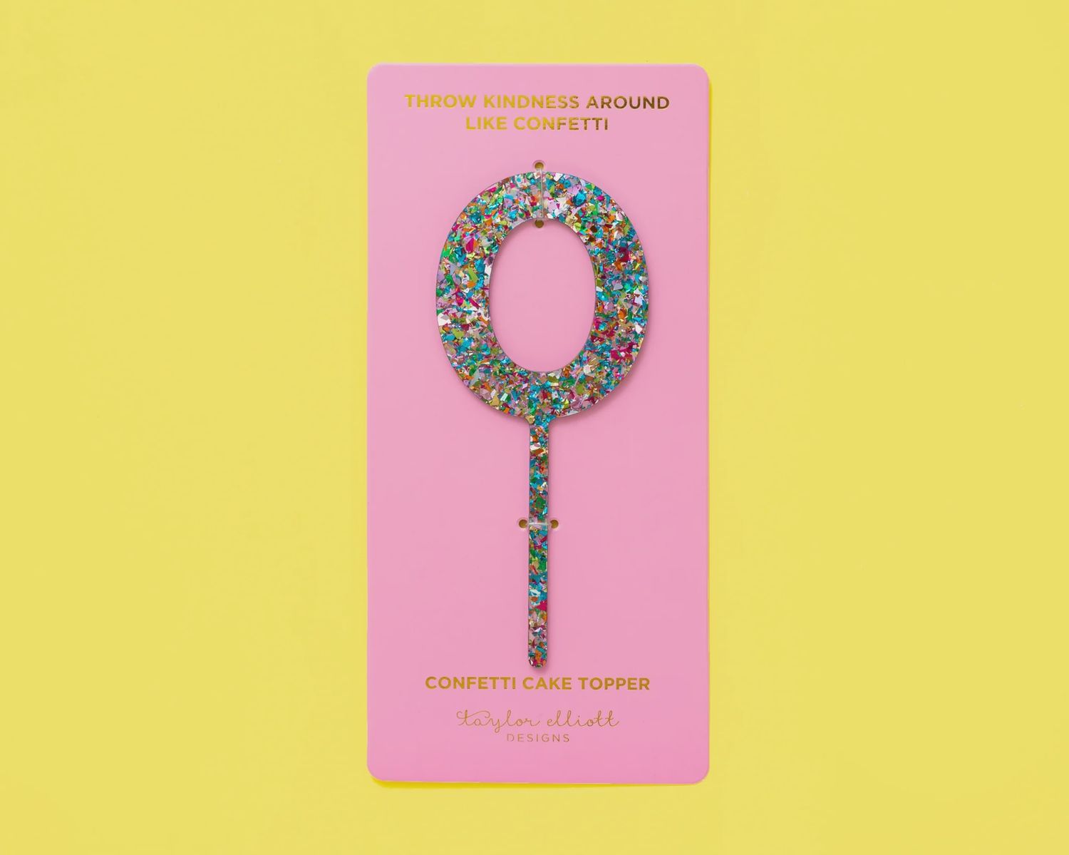 COLORFUL CONFETTI CAKE TOPPER, DESIGN: 0