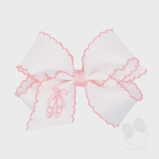 MEDIUM EMBROIDERY BALLET SLIPPER BOW