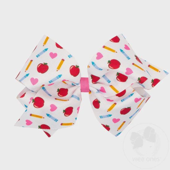 KING APPLE BACK TO SCHOOL BOW