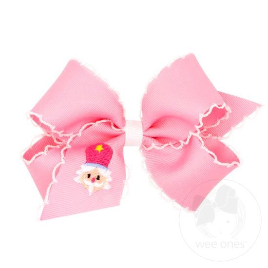 MEDIUM EMBROIDERY PINK NUTCRACKER BOW