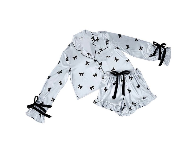 BOWS CROPPED PJ SET