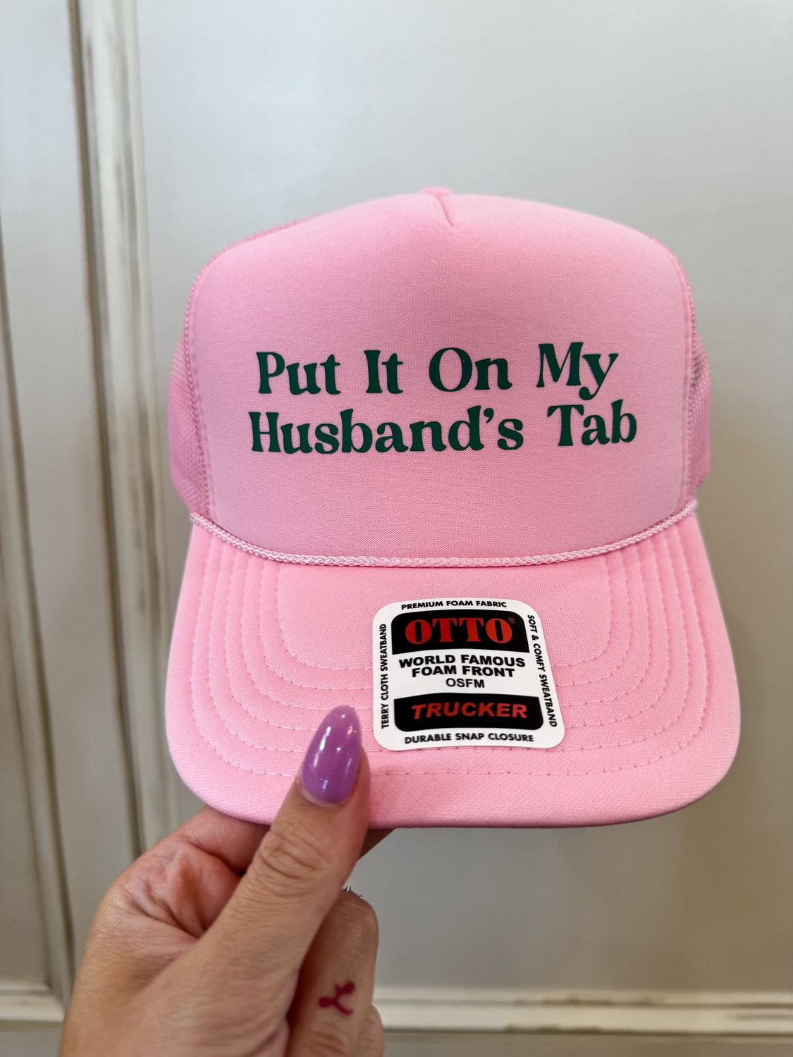 HUSBAND’S TAB HAT- LIGHT PINK