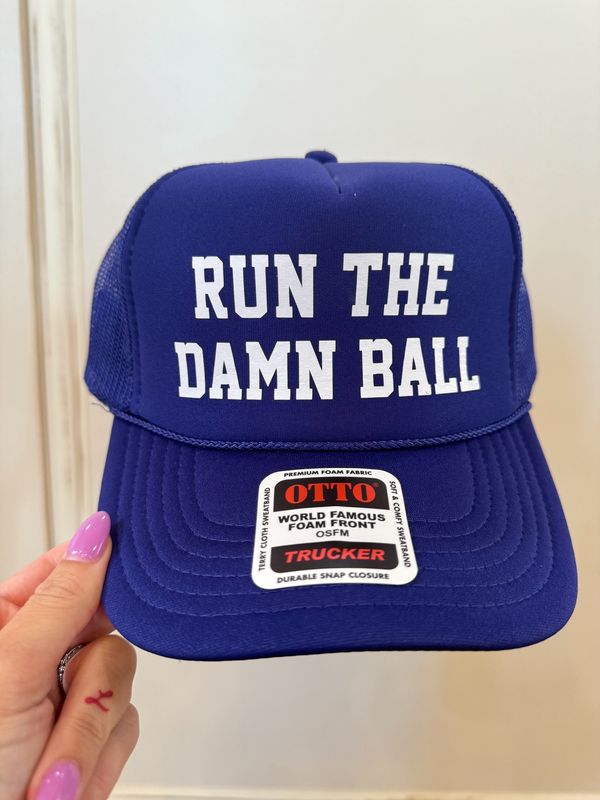 RUN THE DAMN BALL HAT- PURPLE