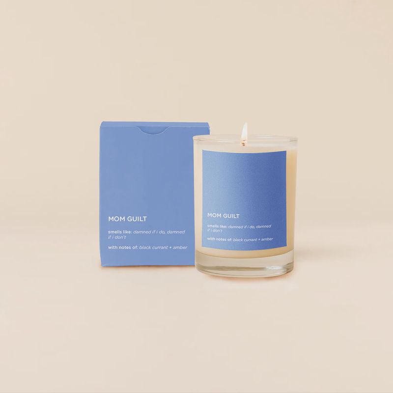 ROCKS GLASS CANDLE- MOM GUILT