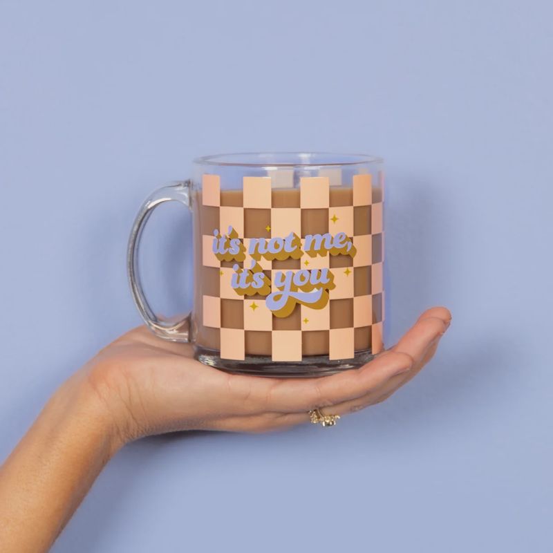 IT’S NOT ME IT’S YOU CLEAR GLASS MUG