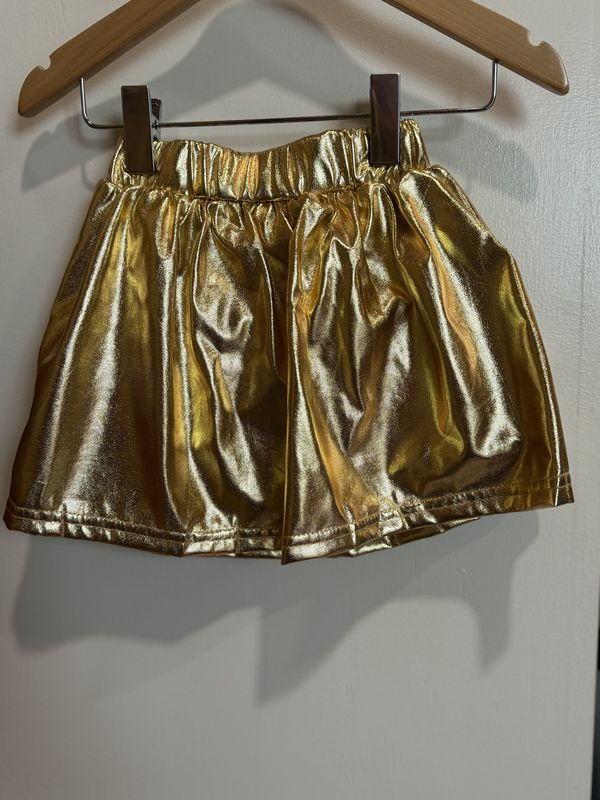 GOLD METALLIC CHILD’S SKORT