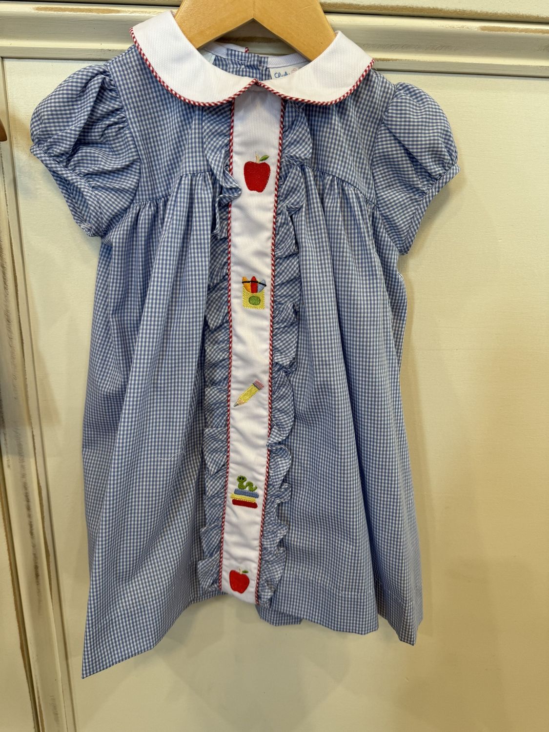 BLUE GINGHAM BACK TO SCHOOL DRESS