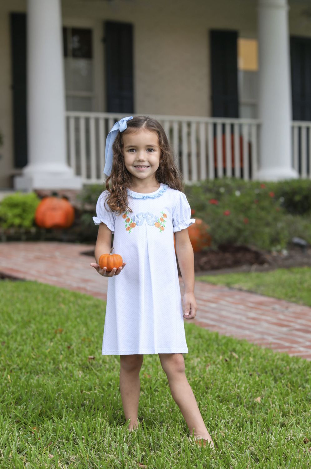 PUMPKIN EMBROIDERY DRESS