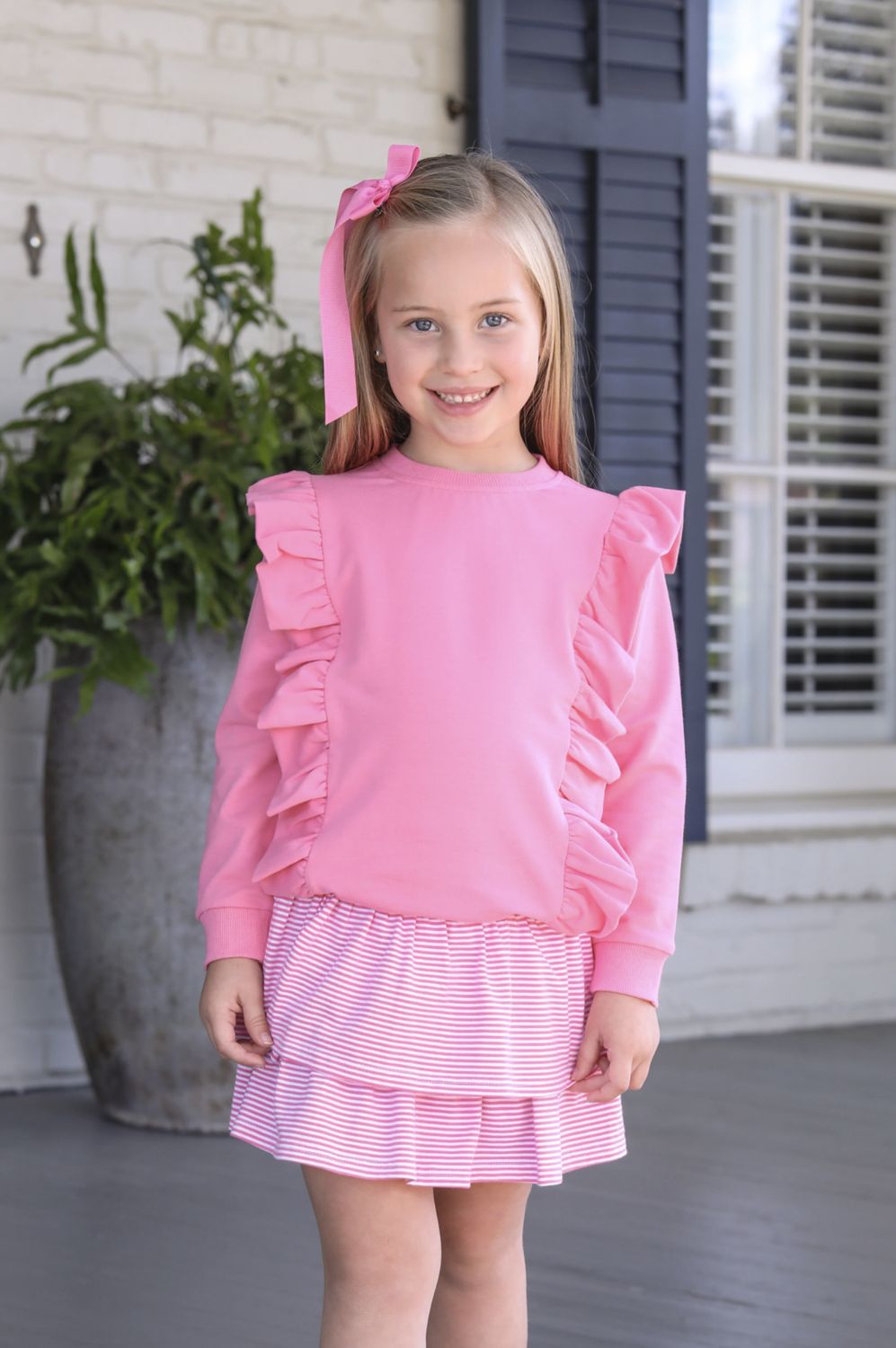 LAURA RUFFLE PULLOVER