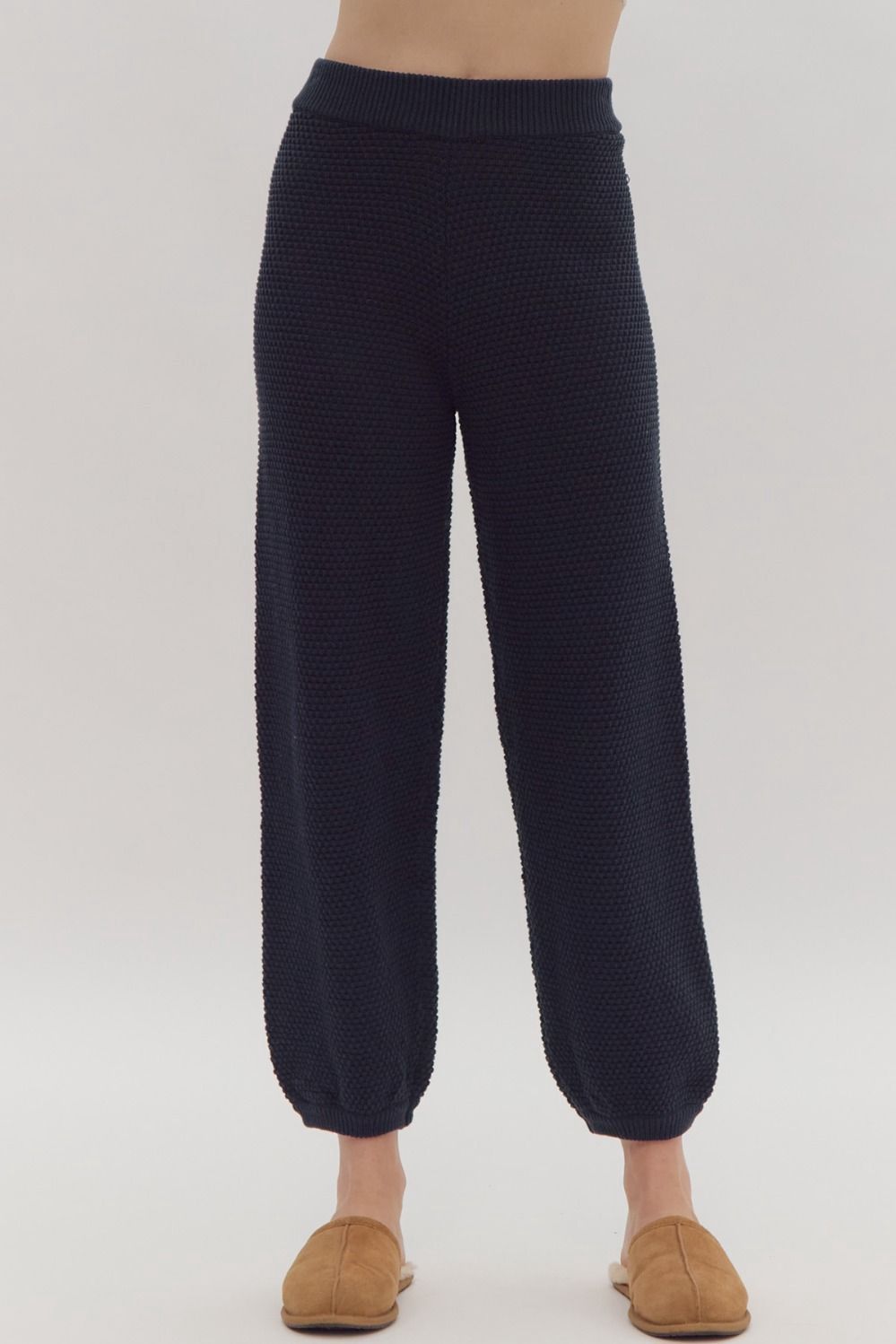 KNIT HIGH WAISTED LOUNGE PANTS