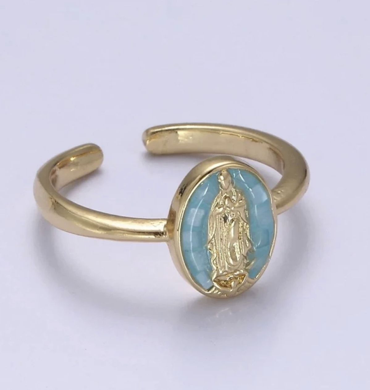 BLESSED MARY RING- BLUE