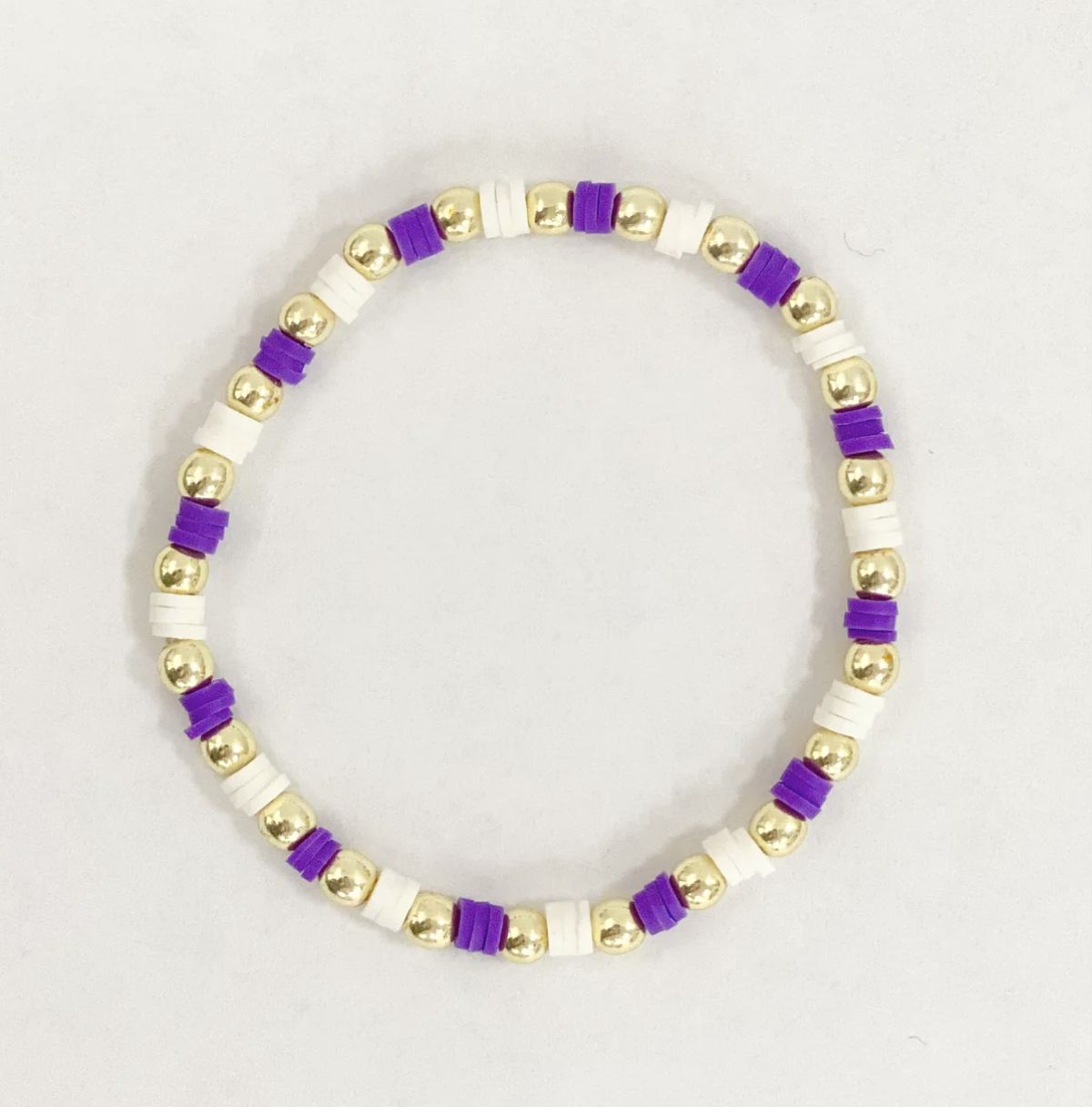 SUNSHINE BRACELETS- PURPLE/WHITE