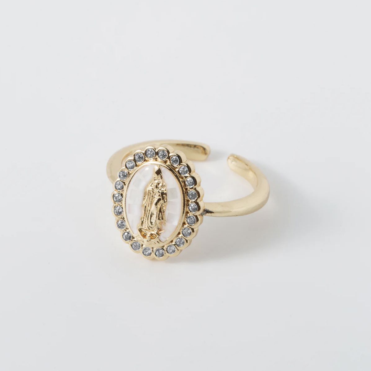 HOLY MARY RING- WHITE