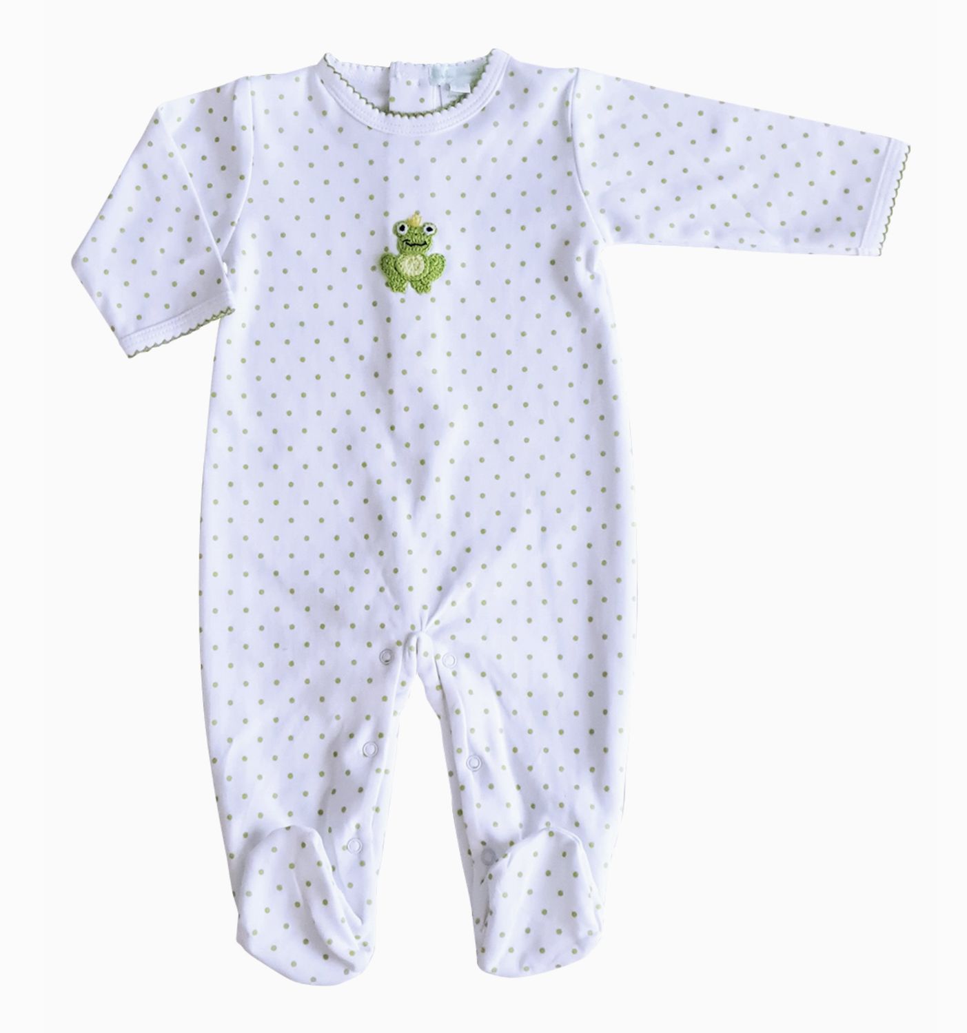 FROG PRINT BABY&#39;S FOOTIE