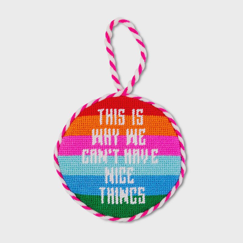NEEDLEPOINT NICE THINGS ORNAMENT