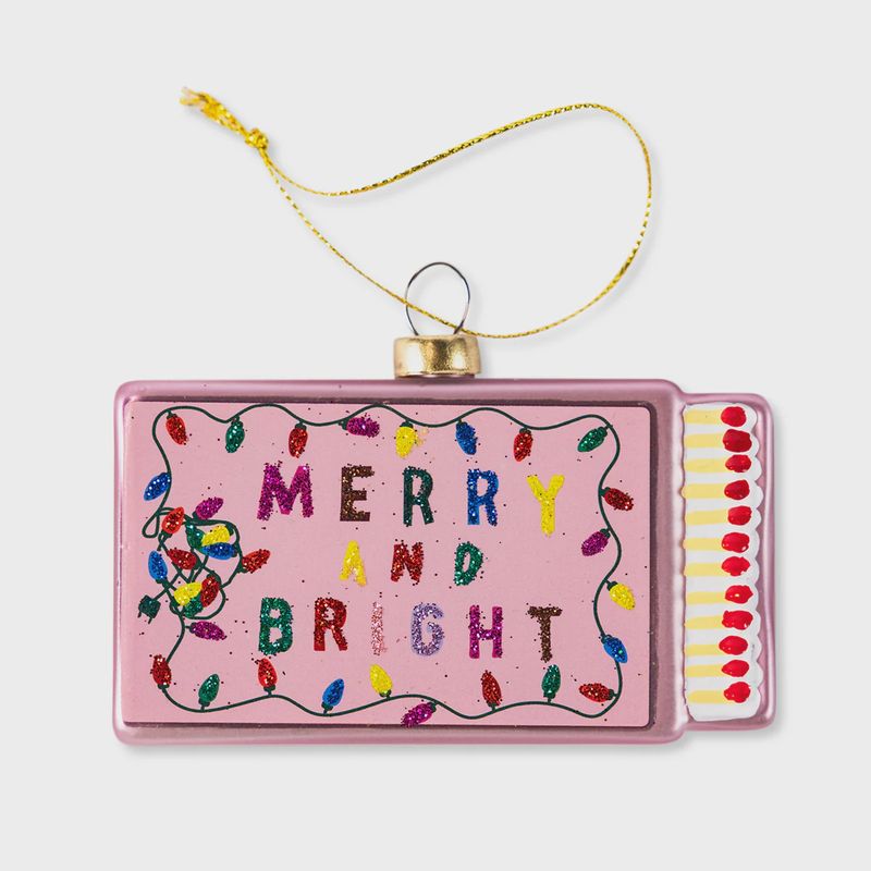 MATCHBOOK ORNAMENT- MERRY &amp; BRIGHT
