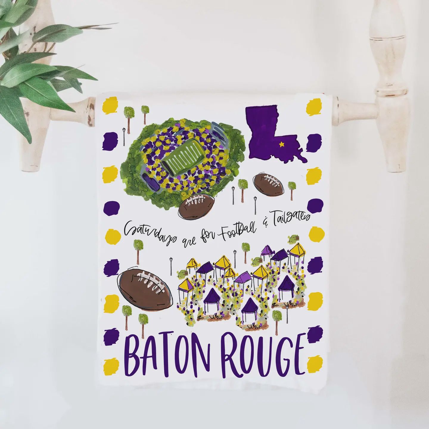 BATON ROUGE TEA TOWEL