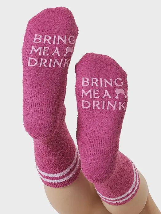 BRING ME A DRINK FUZZY SOCKS