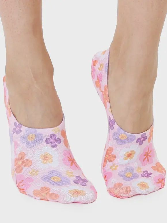 DELICATE FLOWERS NO-SHOW SOCKS