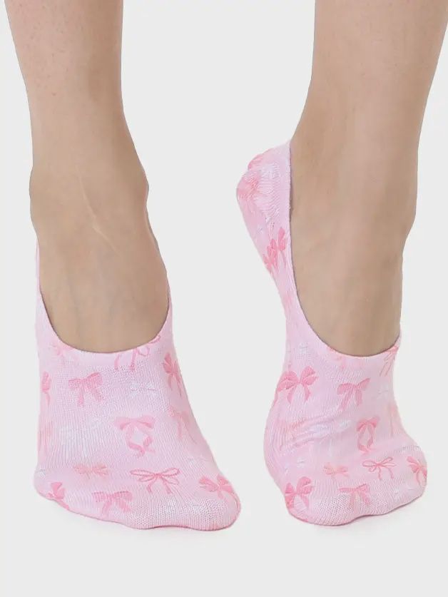 RIBBON BOWS NO-SHOW SOCKS