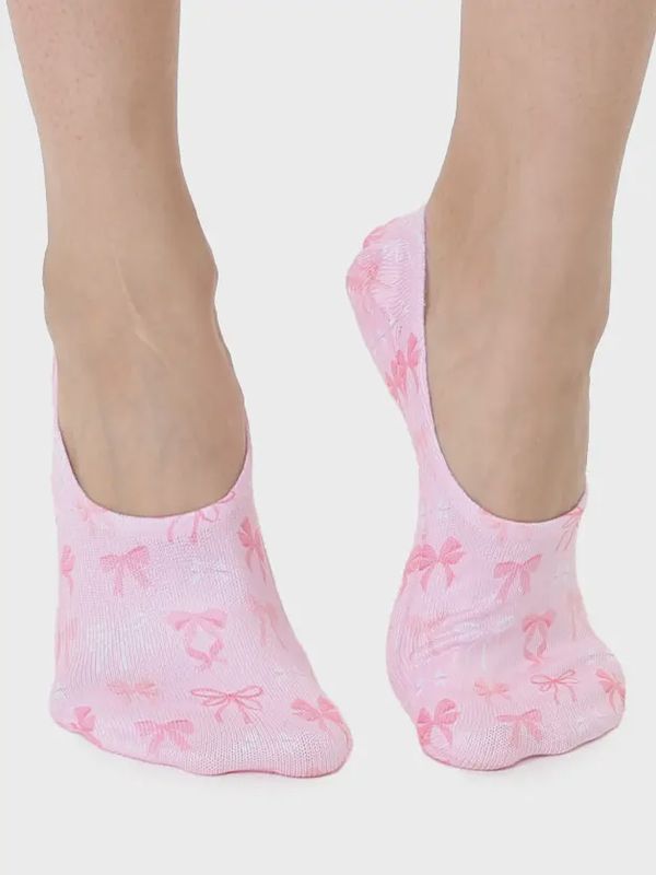 RIBBON BOWS NO-SHOW SOCKS
