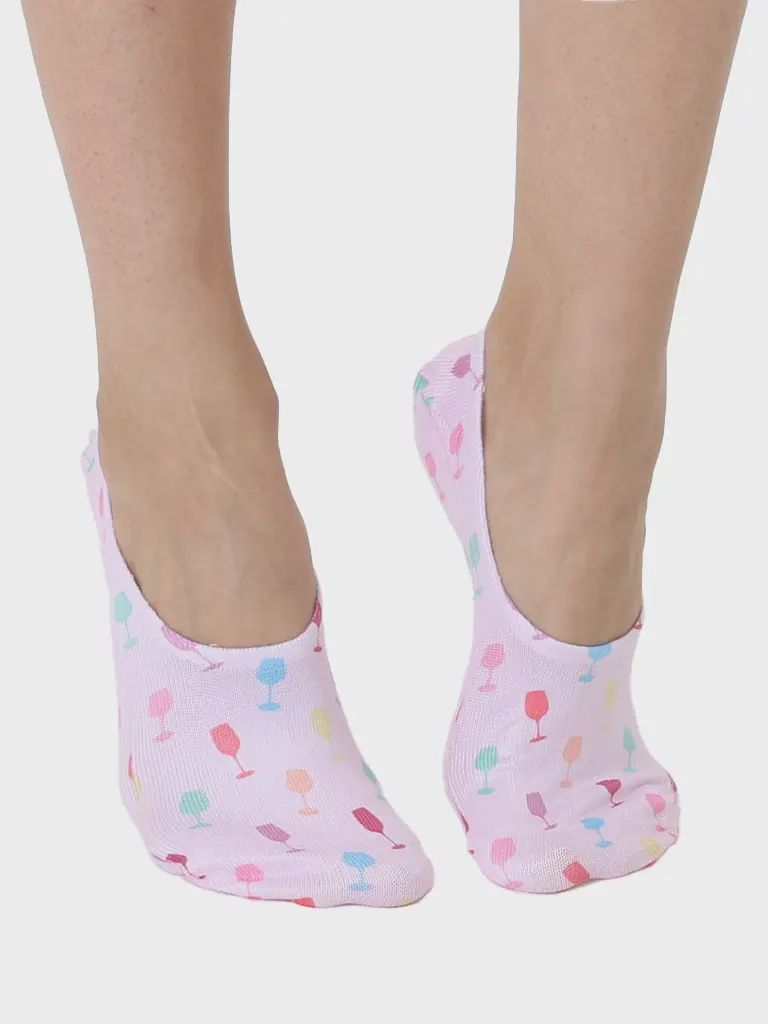 WINE GLASSES NO-SHOW SOCKS