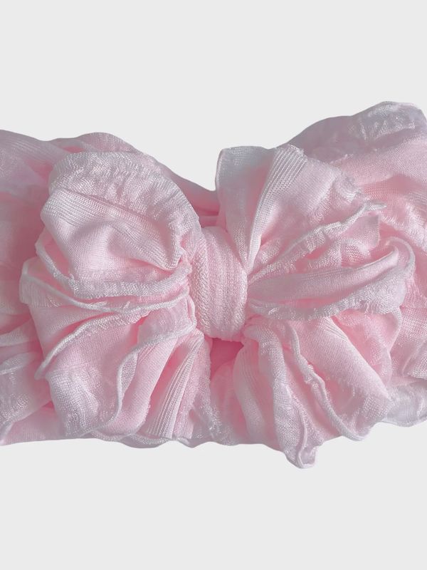 PERFECT PINK RUFFLED HEADBAND