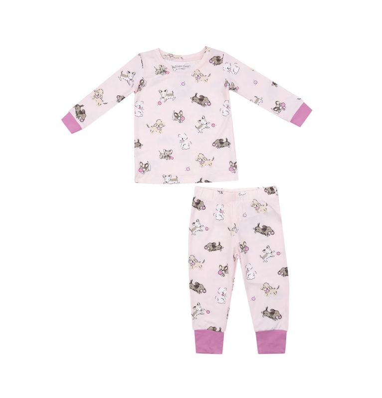 FLUFFY PUPPIES LONG SLEEVE LOUNGEWEAR SET