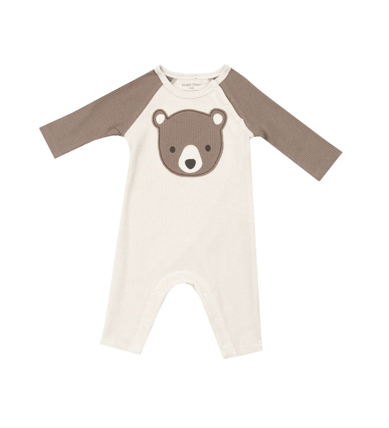 BABY BEAR APPLIQUE RAGLAN ROMPER