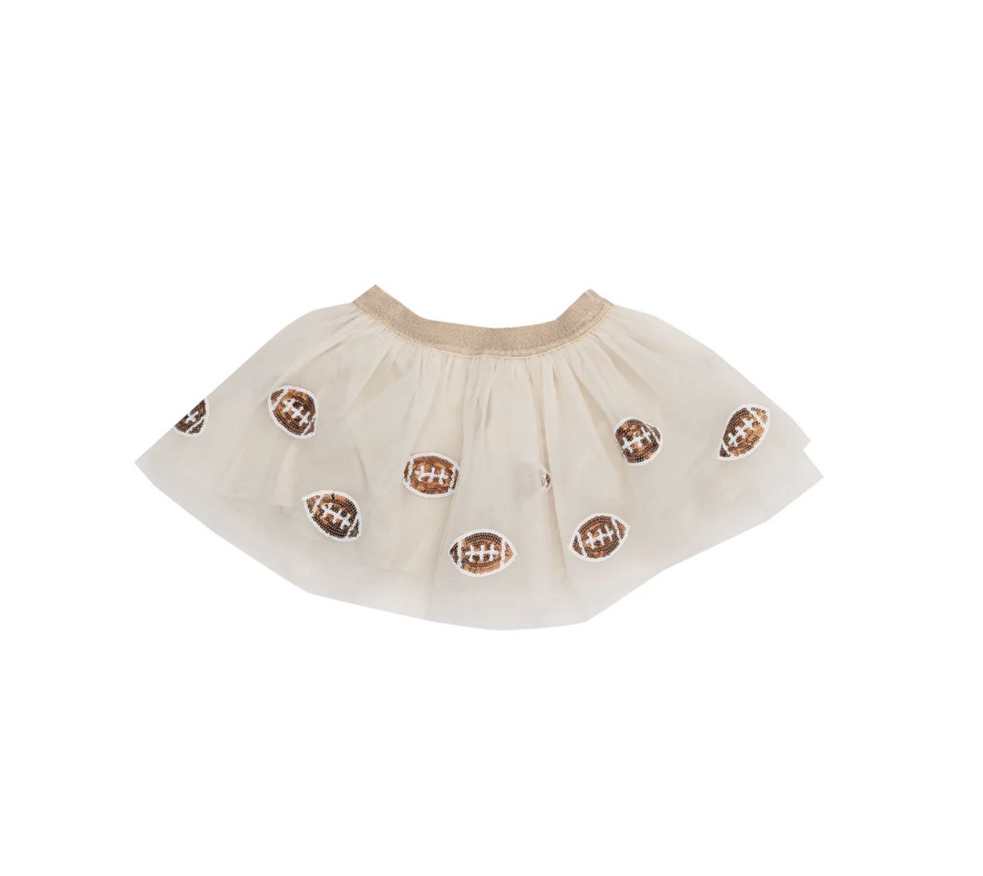 FOOTBALLS OATMEAL TUTU SKIRT