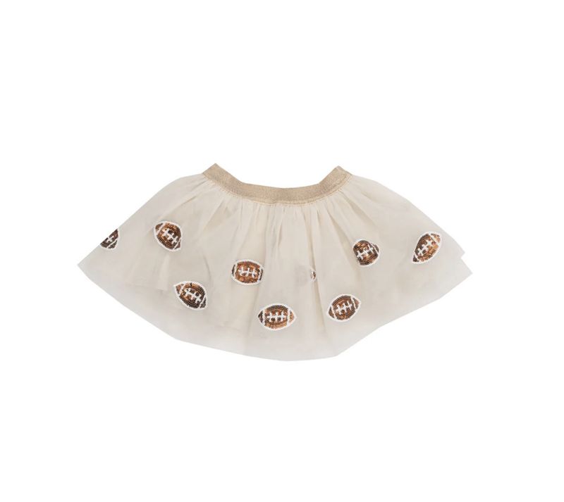 FOOTBALLS OATMEAL TUTU SKIRT