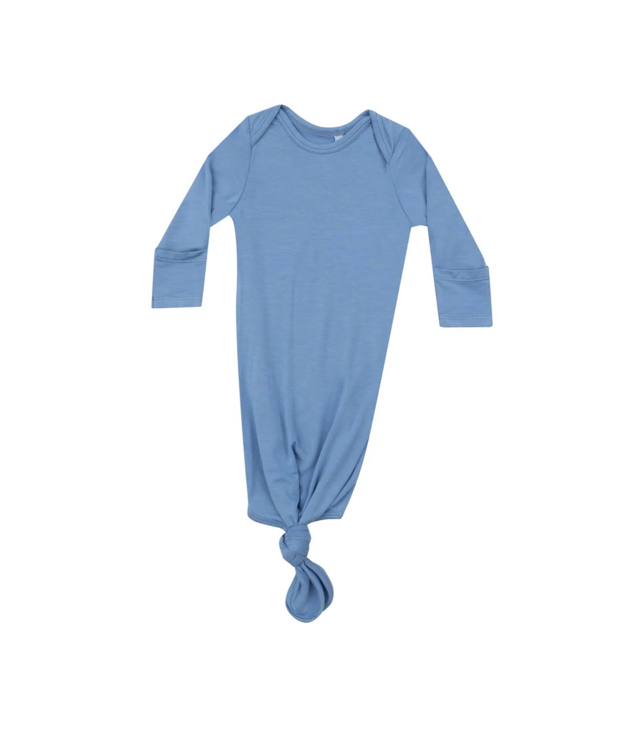 LICHEN BLUE KNOTTED GOWN 0-3M