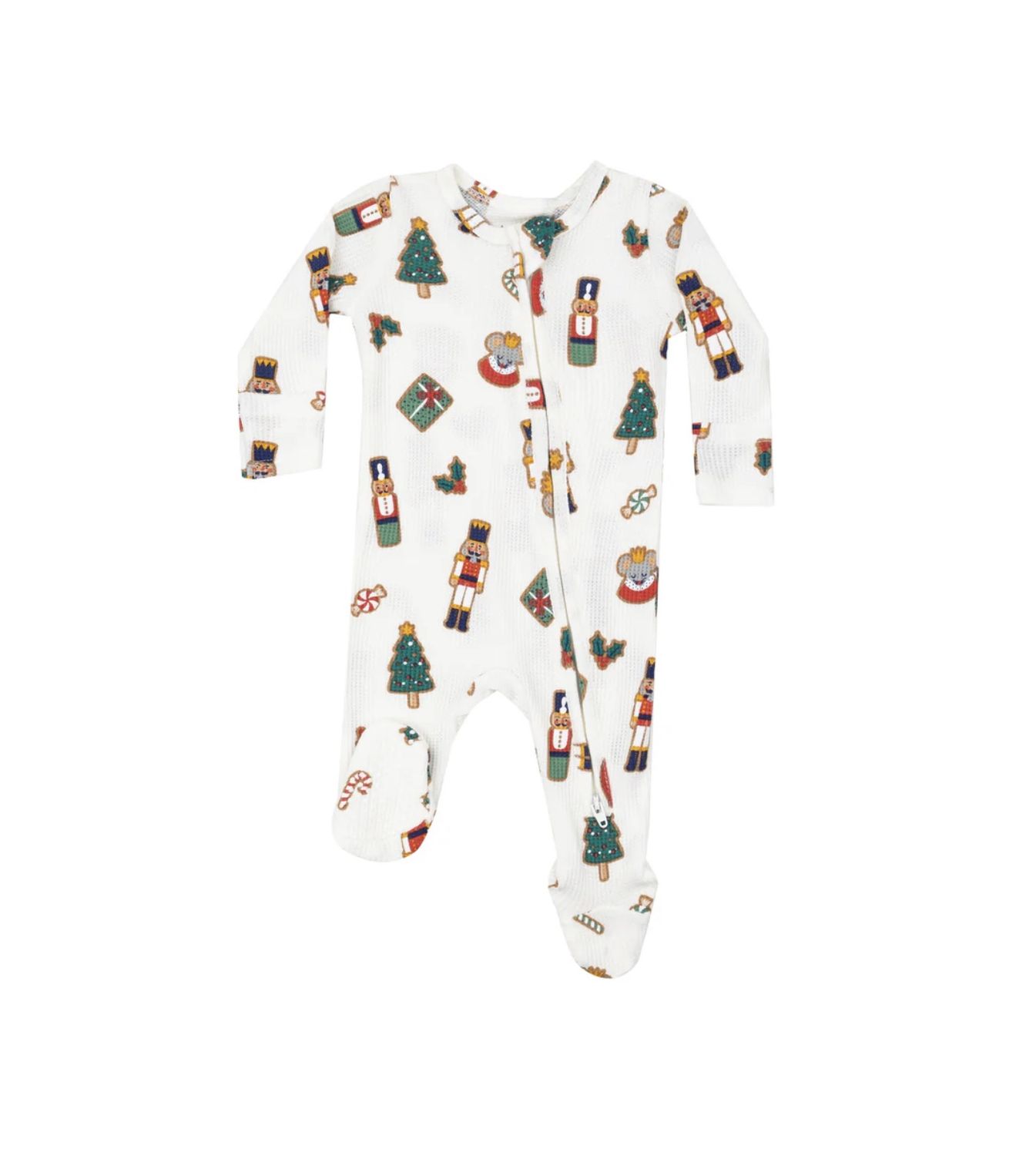 NUTCRACKER CHRISTMAS COOKIES 2 WAY ZIPPER FOOTIE