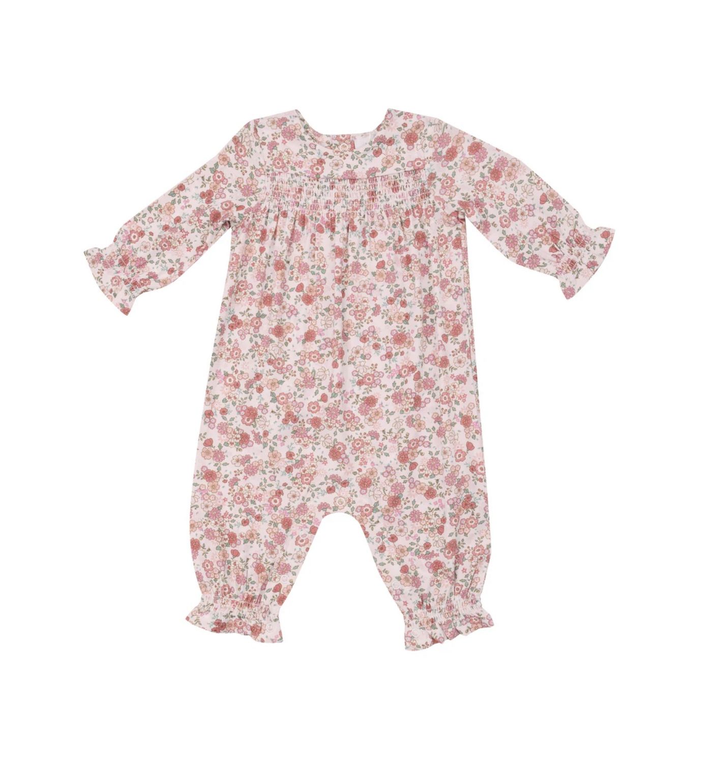 PRETTY CALICO SMOCKED ROMPER