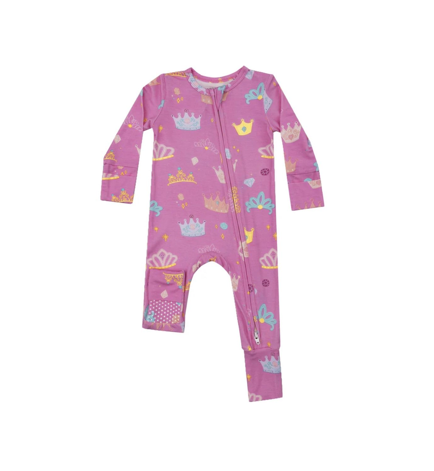 PRINCESS CROWNS 2 WAY ZIPPER ROMPER