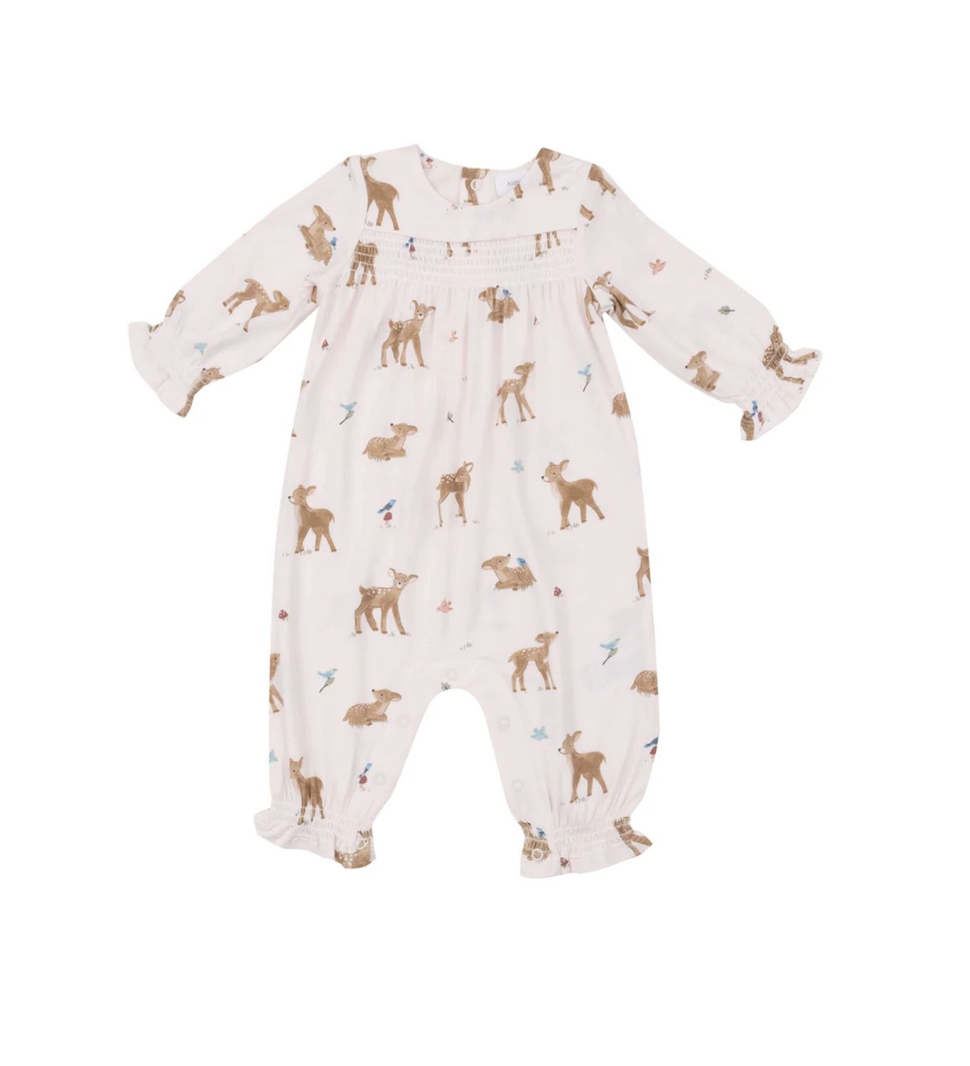 SOFT DEER SMOCKED ROMPER