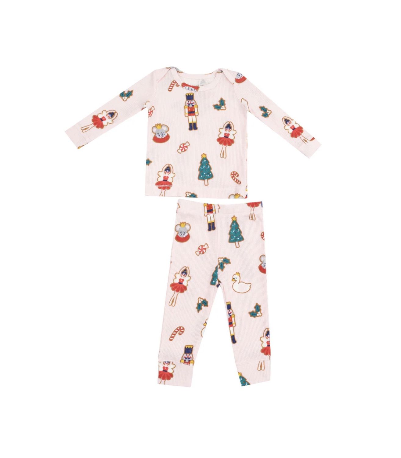 SUGAR PLUM FAIRY CHRISTMAS COOKIE PINK LOUNGEWEAR SET