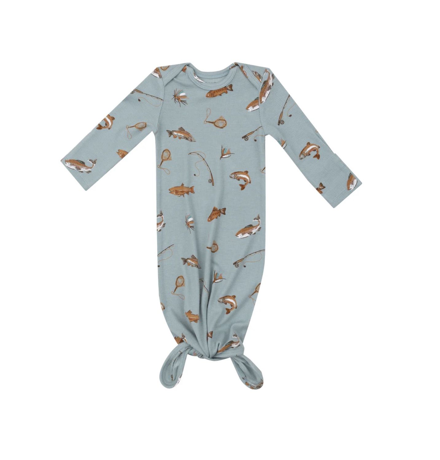 TROUT KNOTTED GOWN 0-3M