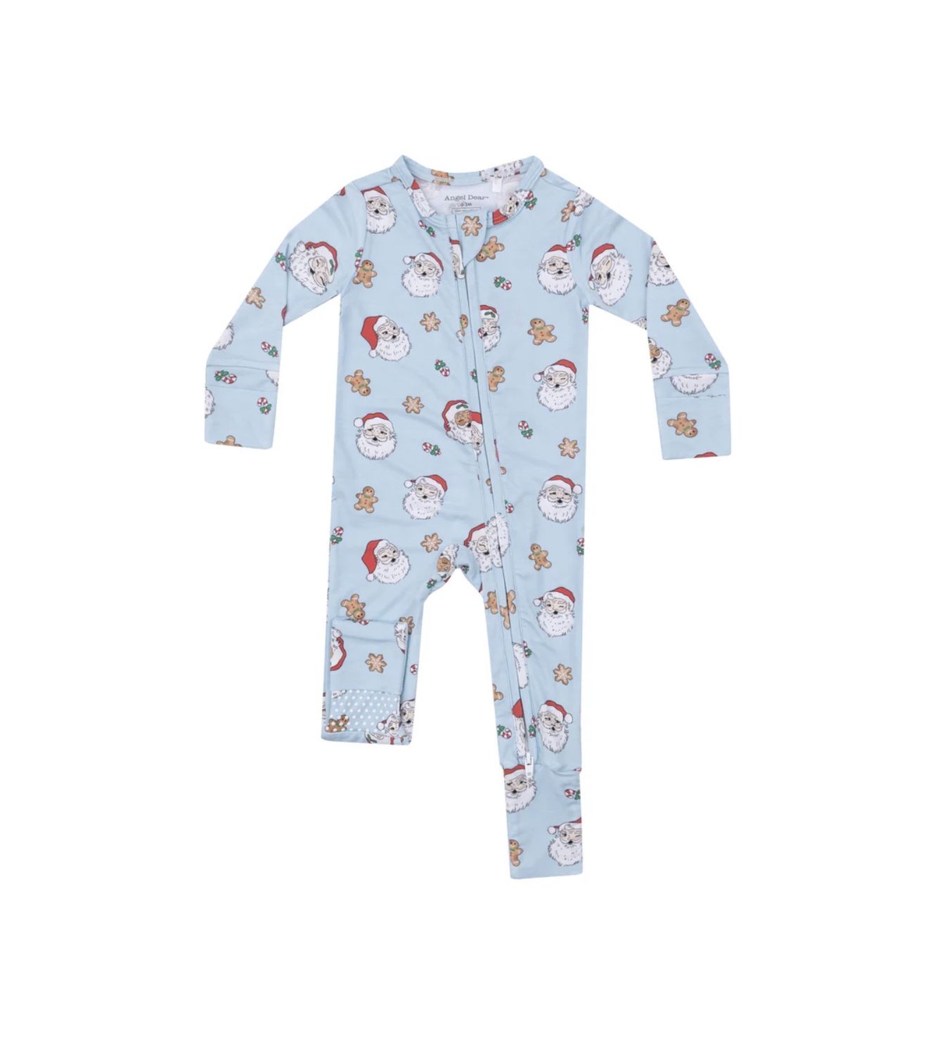 VINTAGE SANTAS BLUE 2 WAY ZIPPER ROMPER