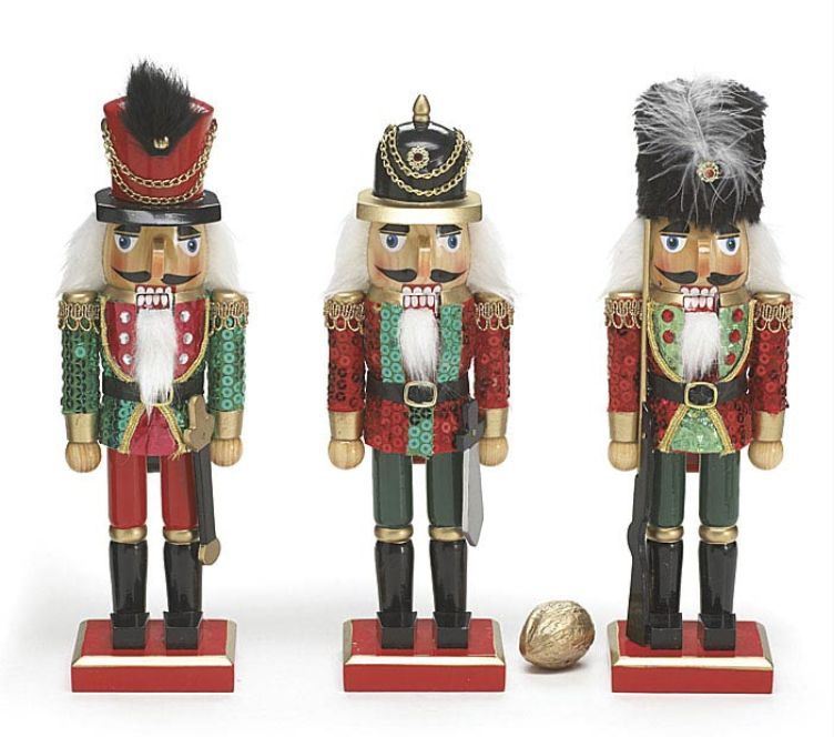 10&quot; HAND-PAINTED WOOD NUTCRACKER