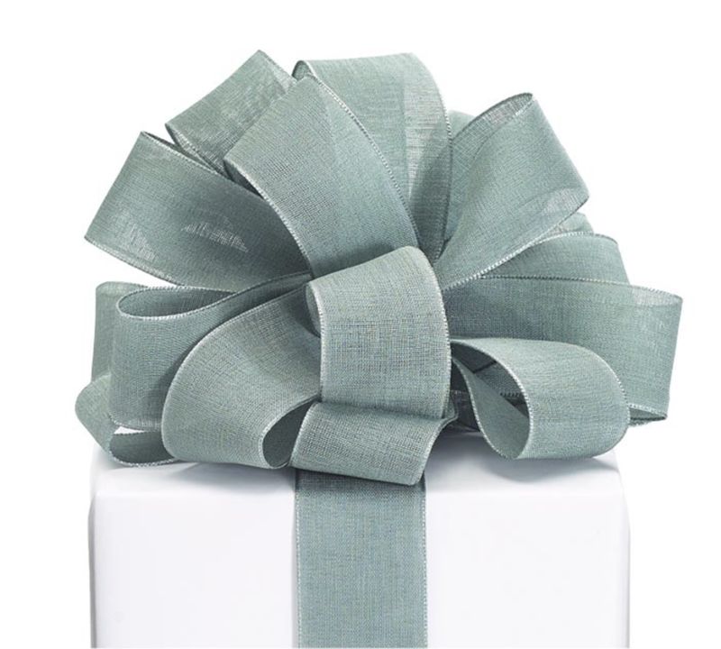 LINEN LIKE TEAGAN DARK SHALE RIBBON