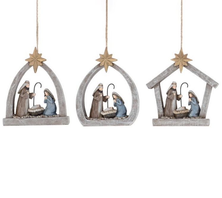 DIVINE NIGHT HOLY FAMILY ORNAMENT